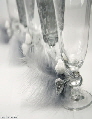 Feathers on wine glass