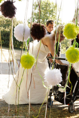 Feather balls wedding
