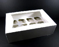6 and 12 cupcake box with window
