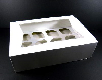 6 and 12 cupcake box with window