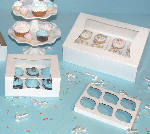 6 and 12 cupcake box with window