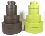 mod boxes round green and espresso