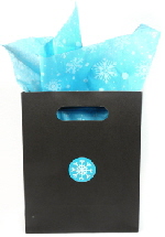 blue snowflake tissue paper