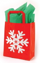 red snowflake bag