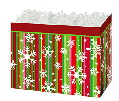 snowflake stripes basket box