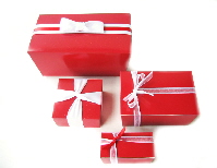 red chocolate boxes
