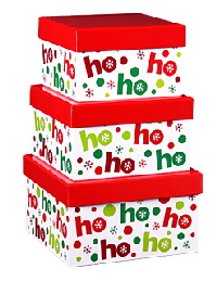hohoho Christmas nested boxes