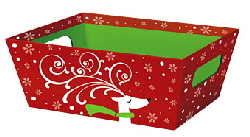 Reindeer Christmas basket tray