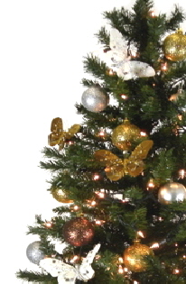 use butterflies in your chrismas tree as decoration