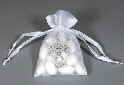 silver cross organza pouch