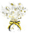 bee print cello basket wrap