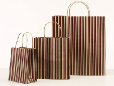 Fireside stripe paper shopper