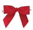 red twist tie pre made bow