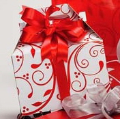 berry elegance Christmas Gift box Gable style