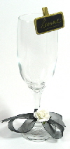 glass with mini  blackboard